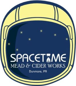 Space Time Mead and Cider Works Helmet logo